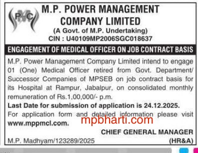 MPPMCL Recruitment 2025