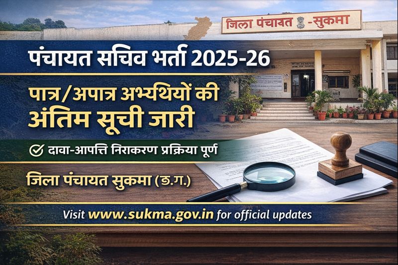 Sukma Panchayat Sachiv Selection List