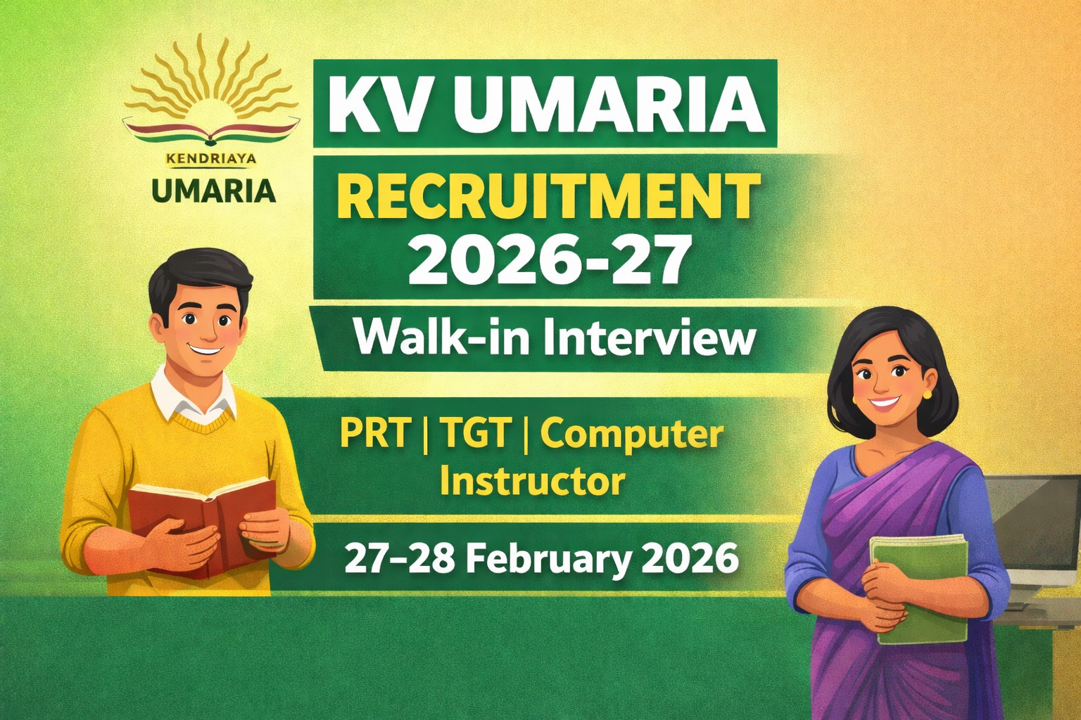 Kendriya Vidyalaya Umaria Recruitment 2026