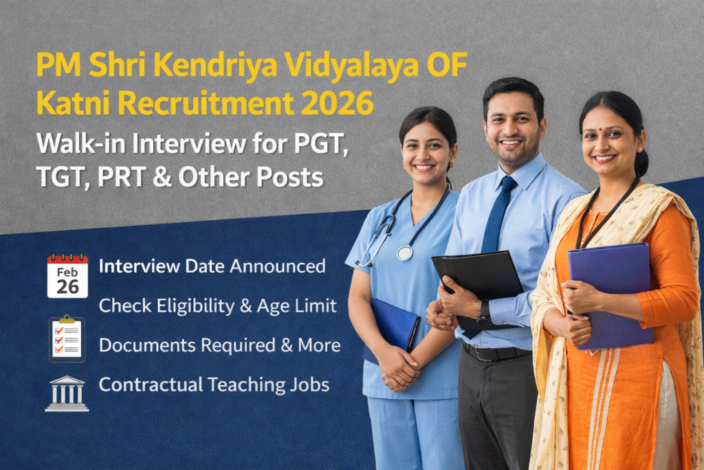 no1 Of Katni KVS Vacancy 2026