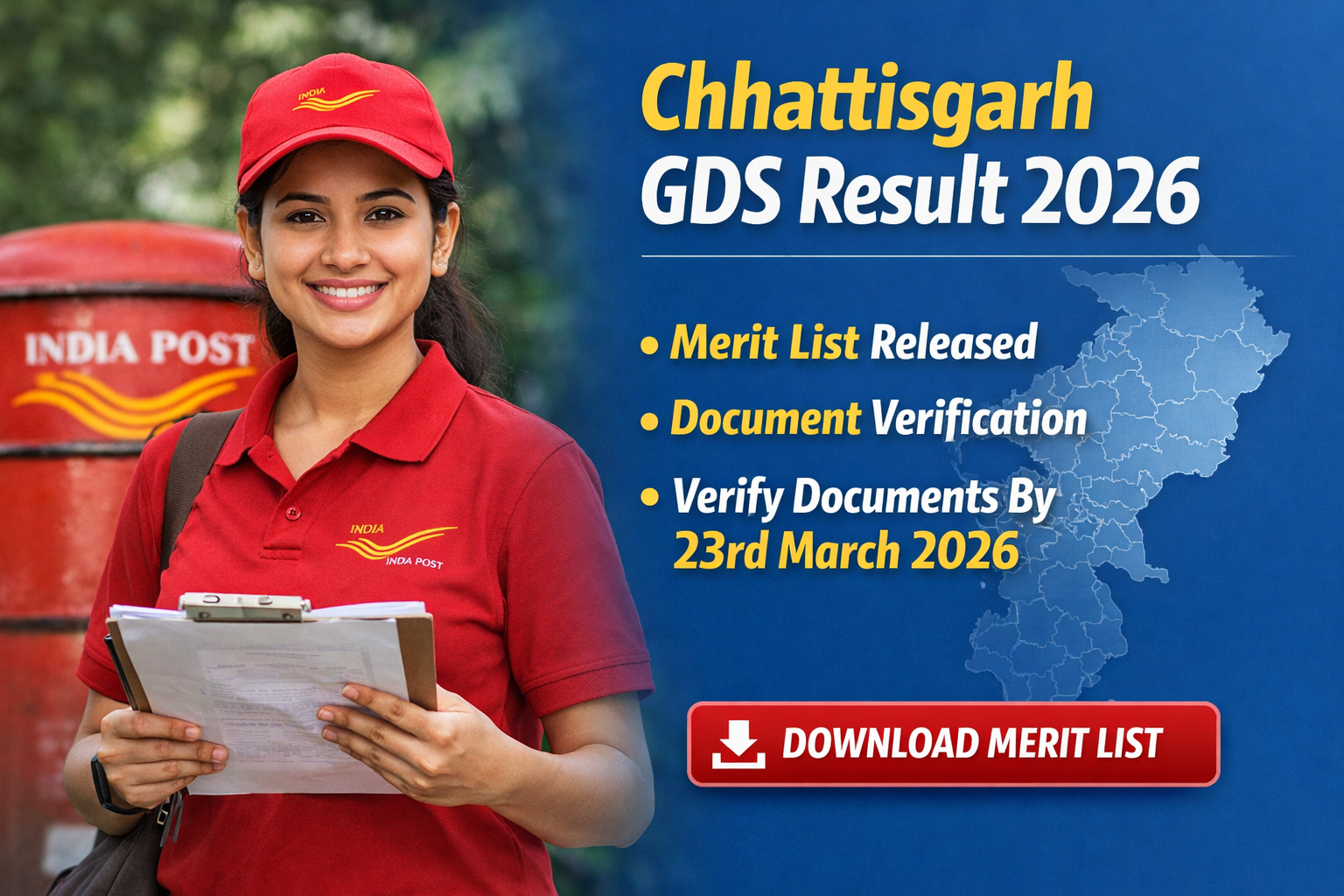Chhattisgarh Gramin Dak Sevak Bharti Result and Merit List 2026