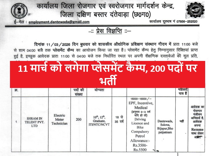 Dantewada rojgar mela date