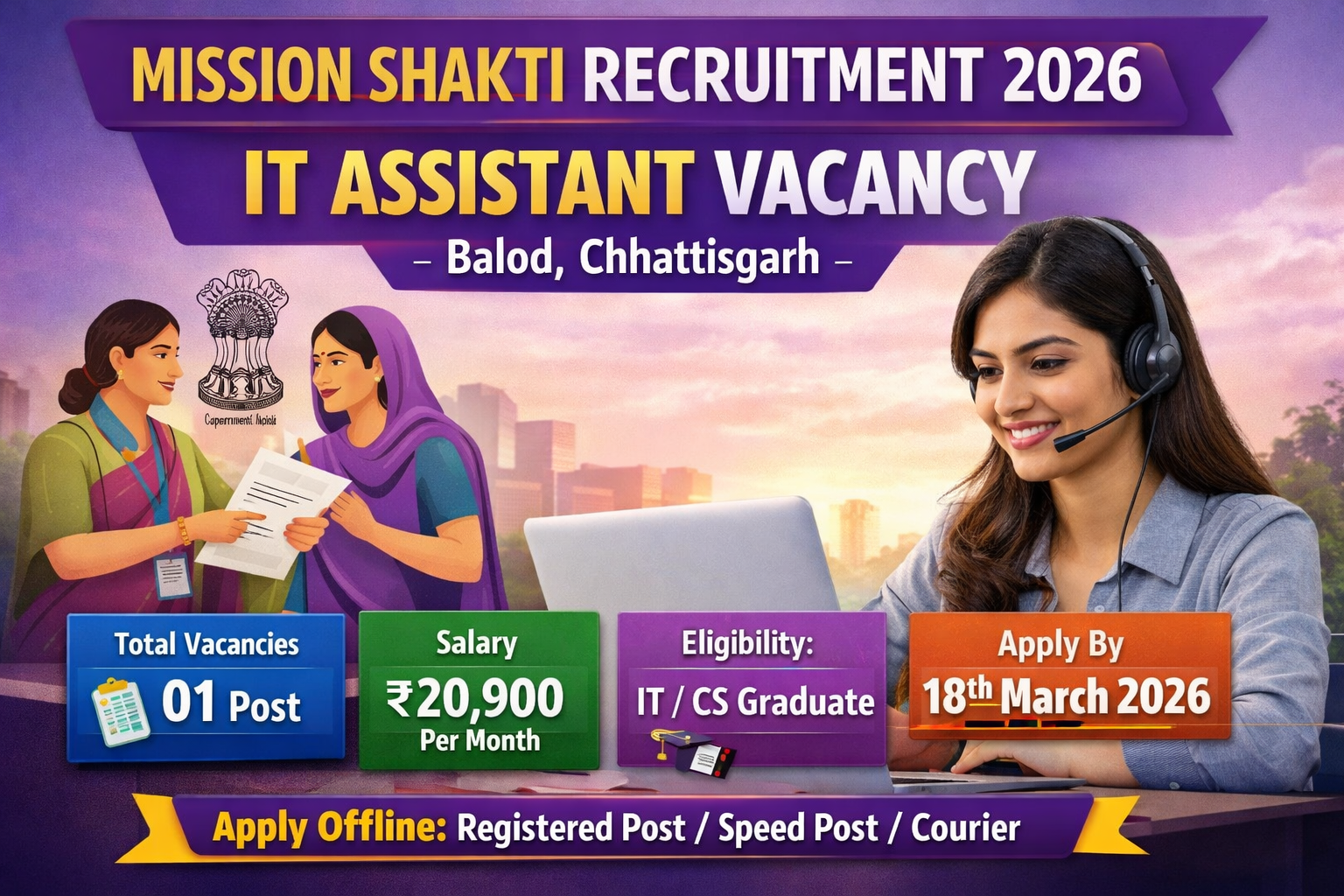 Mahila Bal Vikas Vibhag Balod Vacancy 2026