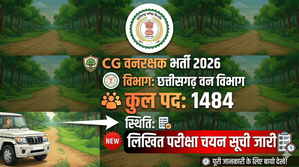 CG Vanrakshak Written Exam Selection List