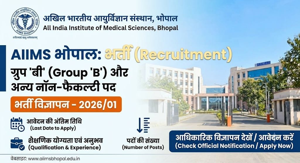 AIIMS Bhopal Group B Recruitment 2026