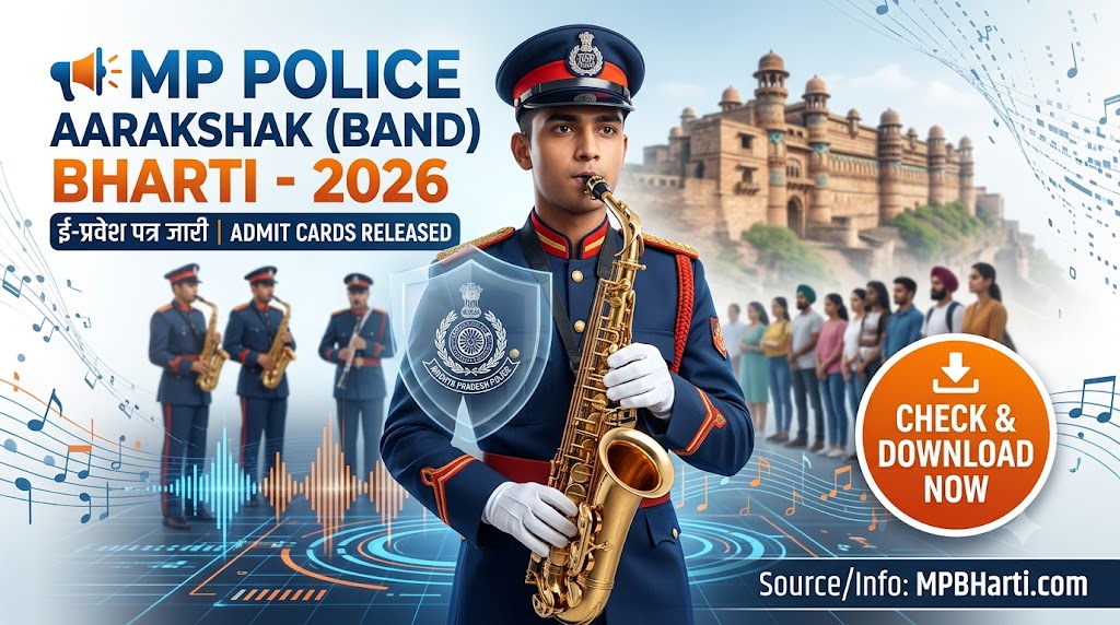 MP Police Aarakshak Band Bharti Admit Card