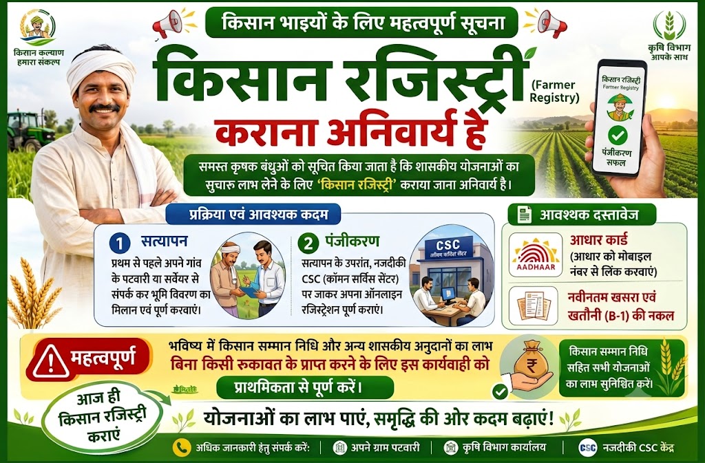 Kisan Registry Kaise Karwayen