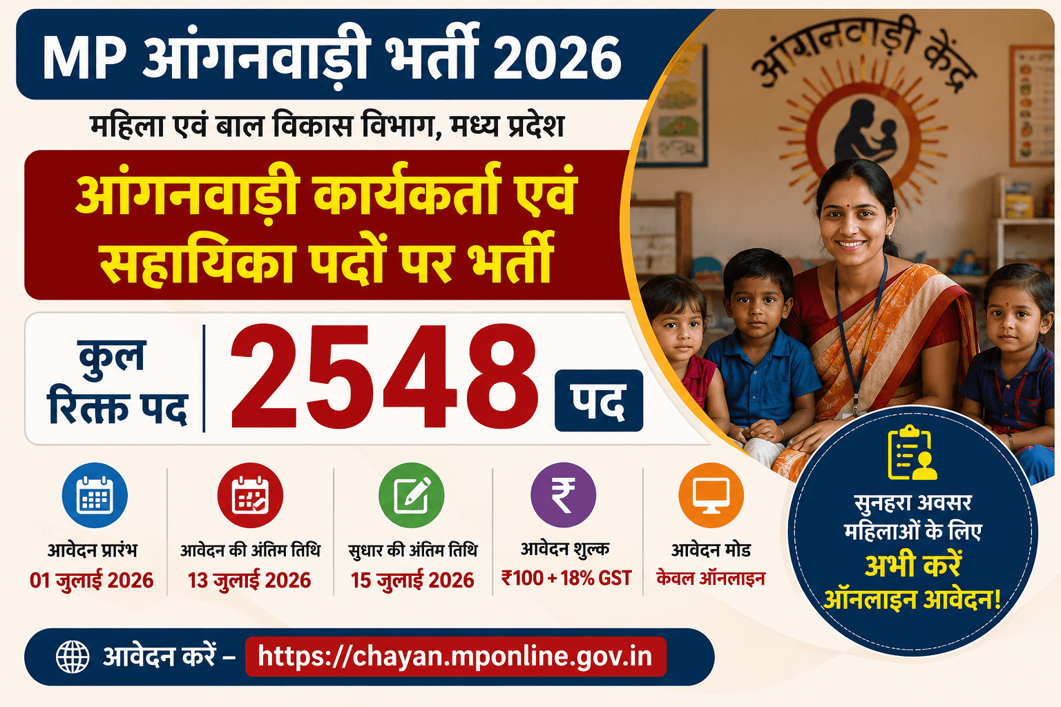 WCD MP Recruitment 2026