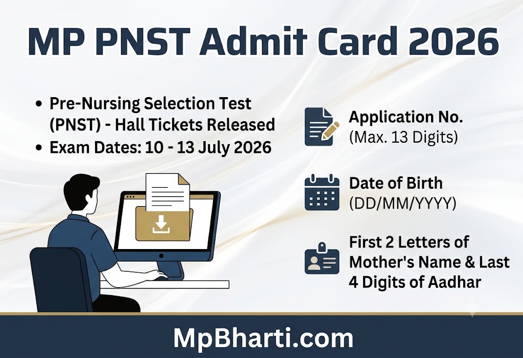 MP Pre Nursing Selection Test Admit Card