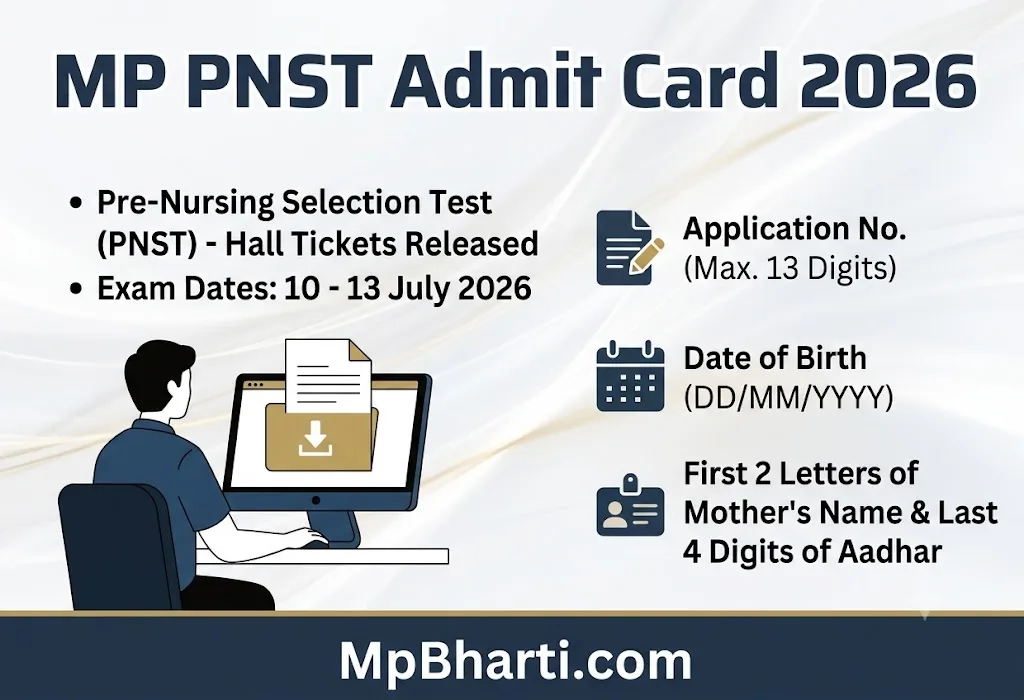 MP Pre Nursing Selection Test Admit Card