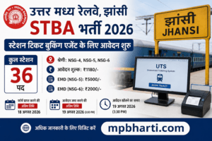 NCR Jhansi STBA Recruitment 2026