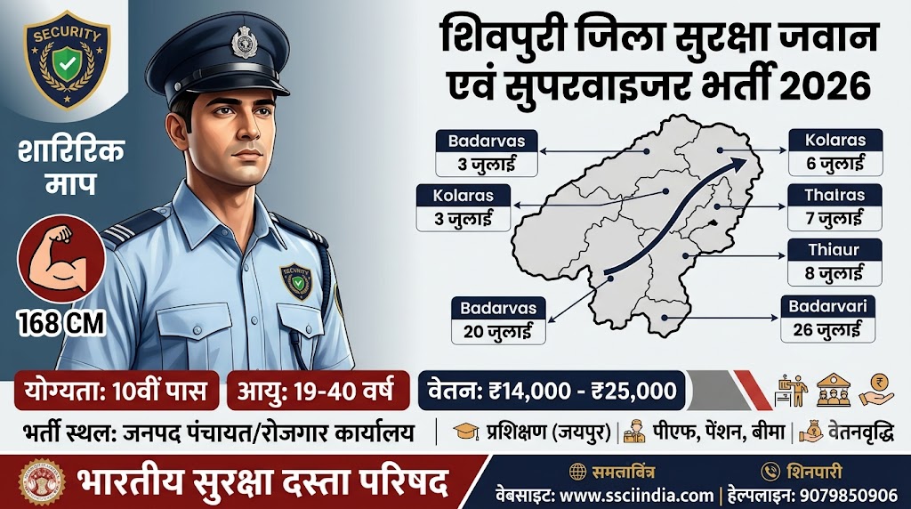 Security Guard Recruitment Shivpuri 2026