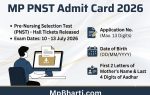 MP Pre Nursing Selection Test Admit Card