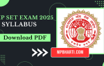 MP SET Exam 2026 Syllabus