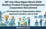 MP Urja Vikas Nigam Limited Recruitment 2026