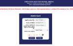 Van Rakshak Kshetra Rakshak Jail Prahari Hall Ticket
